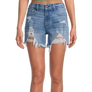 Arizona High Waisted Button Fly Mom Jean Shorts